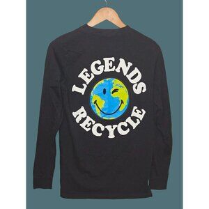 Ghost Lifestyle Legends Recycle Graphic  Long Sleeve Black T Shirt Unisex Small